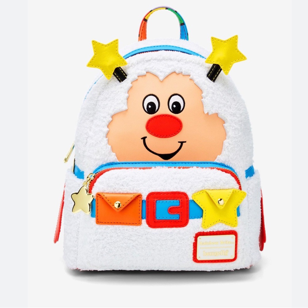 Loungefly Rainbow-bright Twink plush figural light up Backpack New! Hard Tag